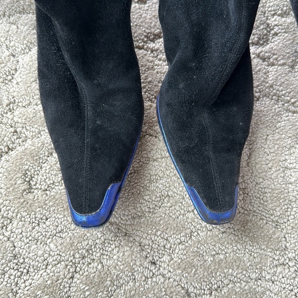 Fendi Blue and Black Made in Italy Authentic Women’s Tall Heel Boots Siz… - Picture 7 of 7